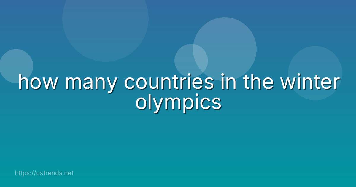 how many countries in the winter olympics