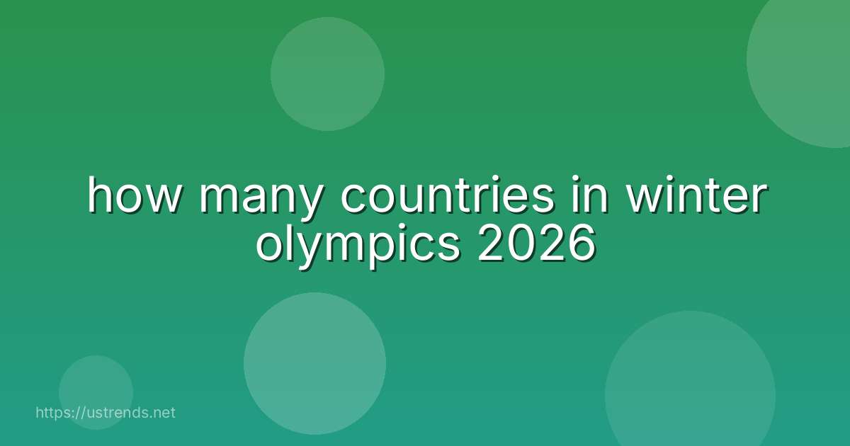how many countries in winter olympics 2026