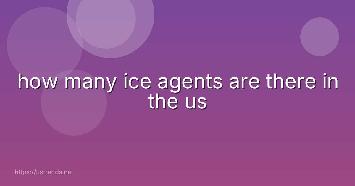 how many ice agents are there in the us