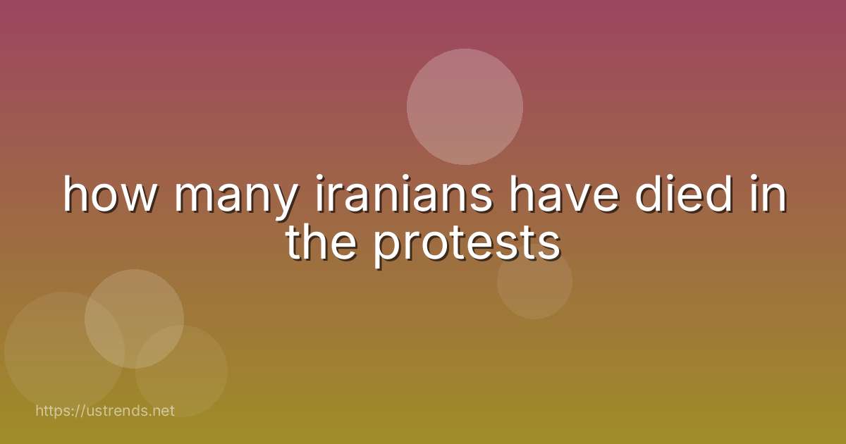 how many iranians have died in the protests