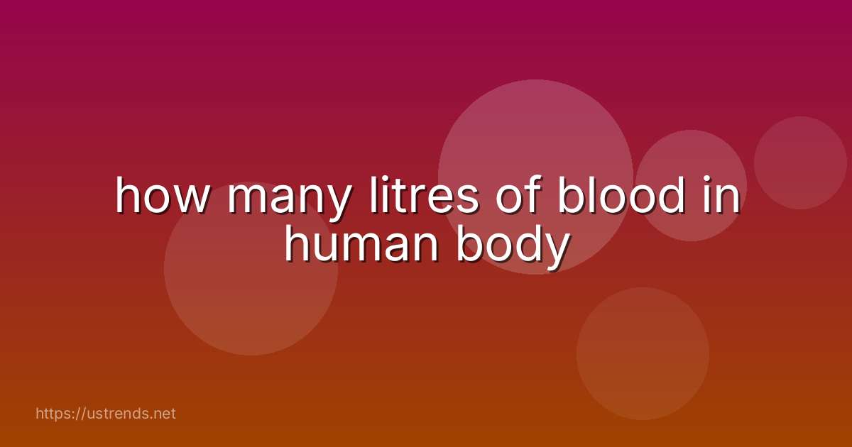 how many litres of blood in human body