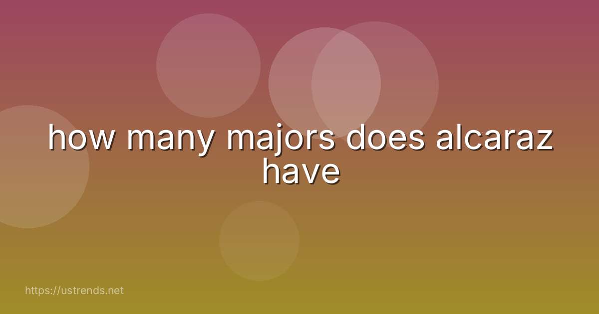 how many majors does alcaraz have