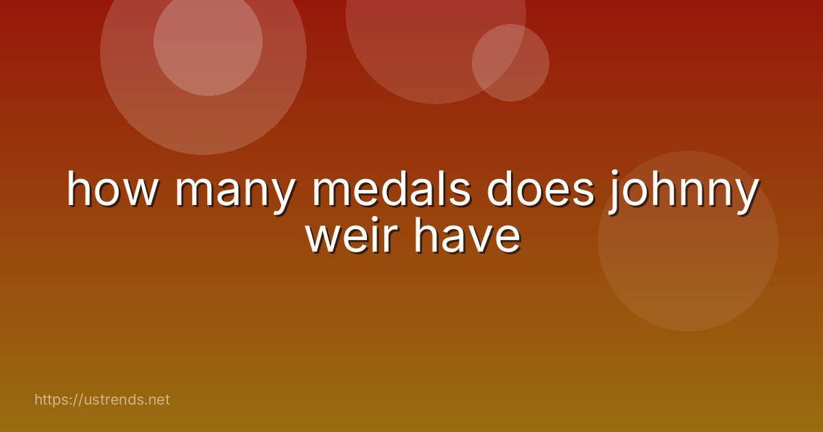 how many medals does johnny weir have
