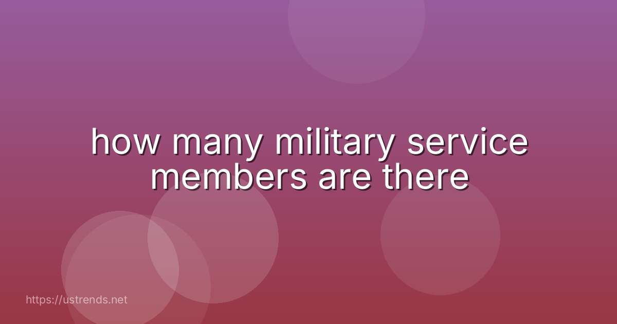 how many military service members are there