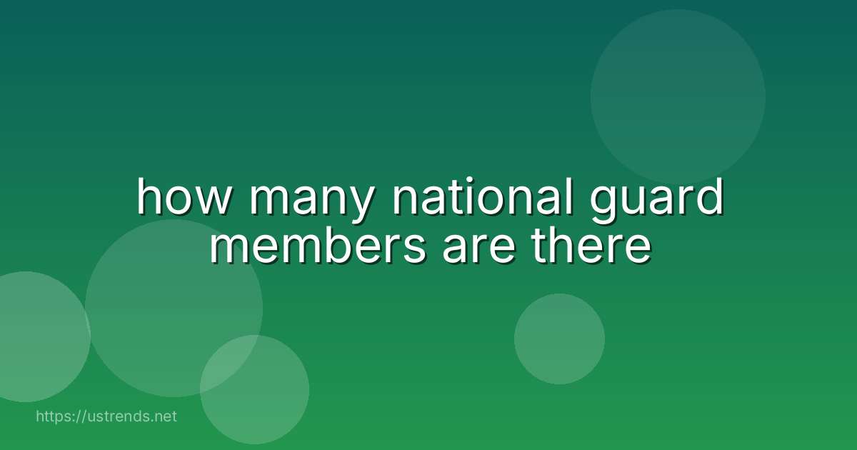 how many national guard members are there