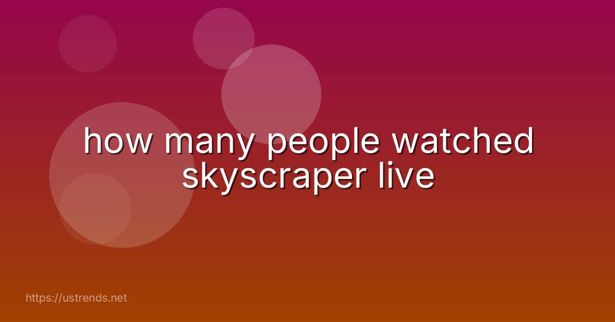 how many people watched skyscraper live