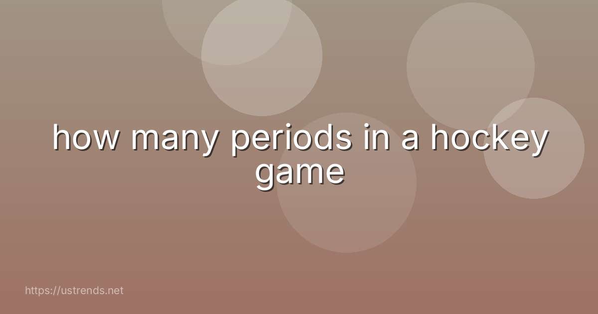how many periods in a hockey game