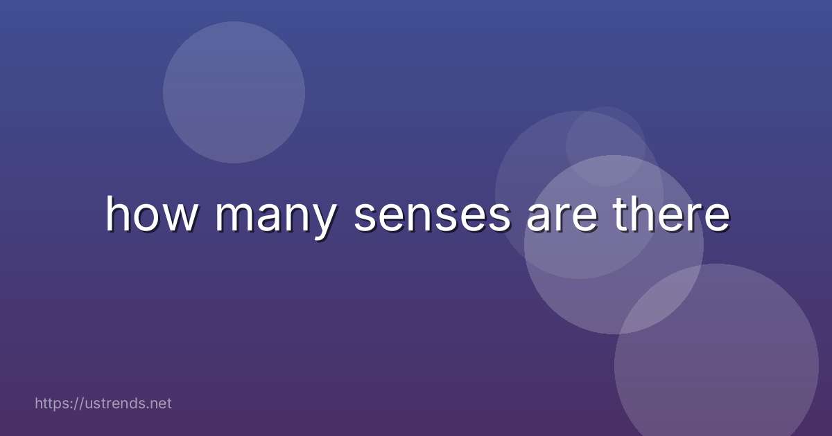 how many senses are there