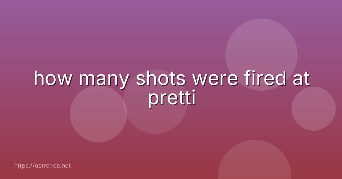 how many shots were fired at pretti