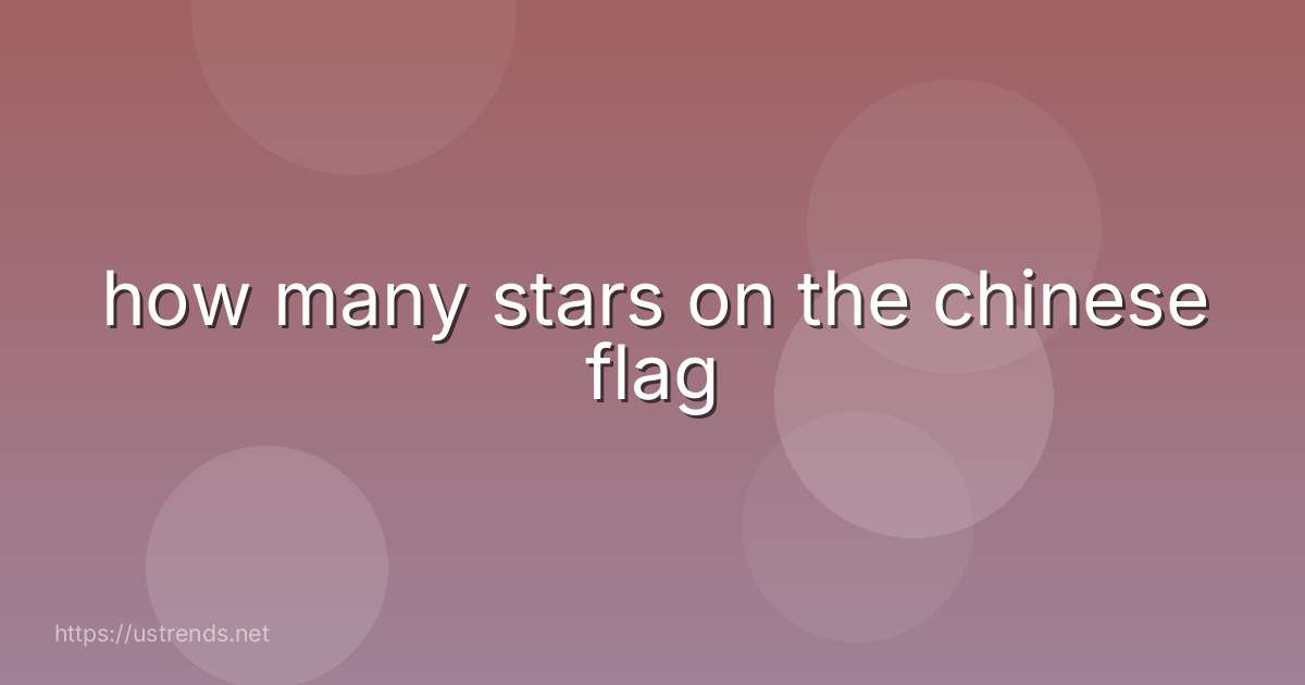 how many stars on the chinese flag