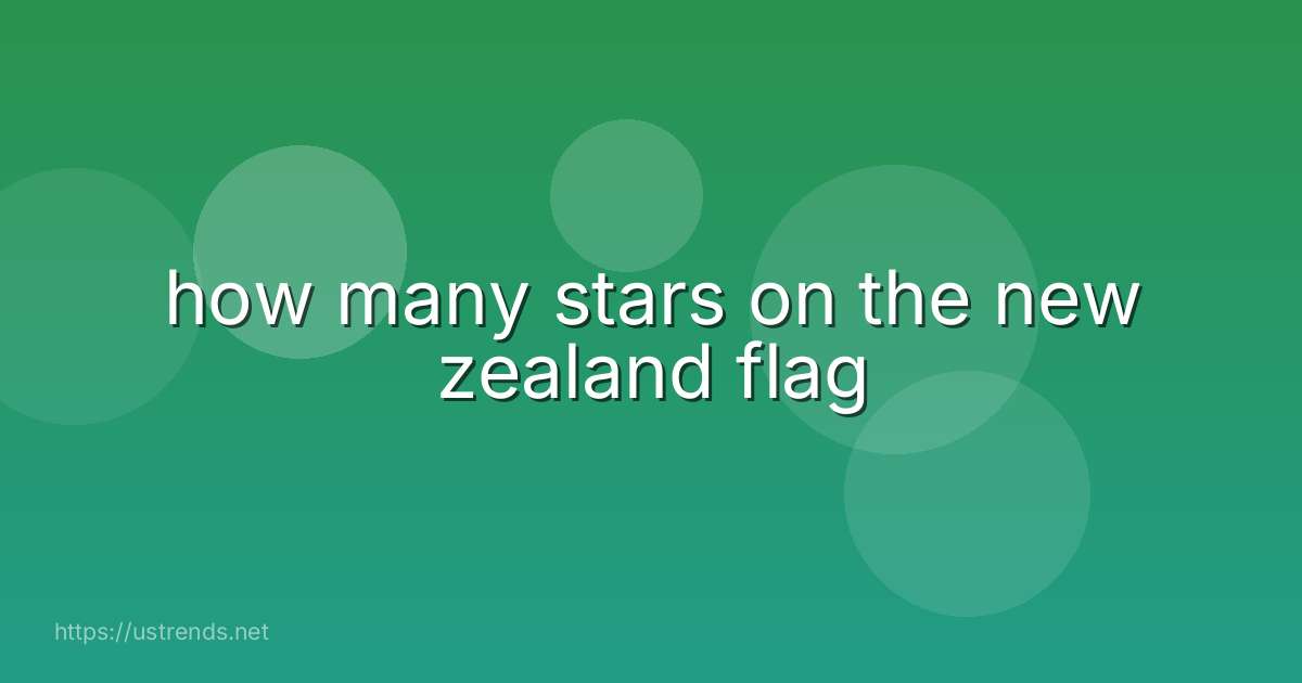 how many stars on the new zealand flag