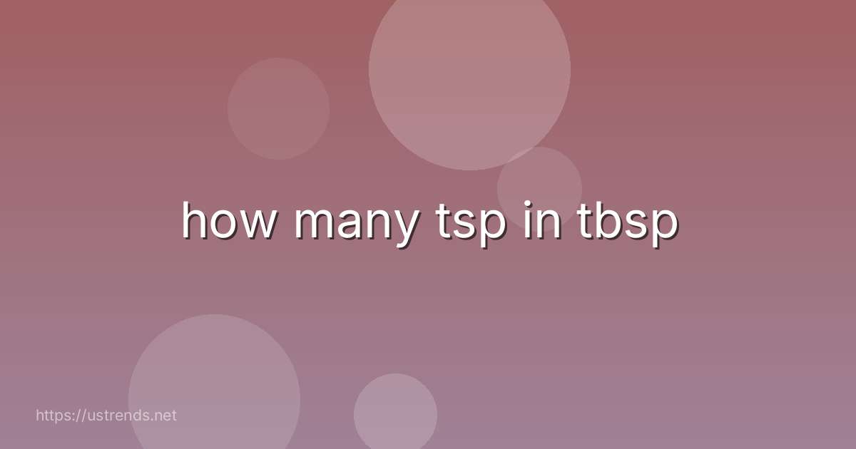how many tsp in tbsp