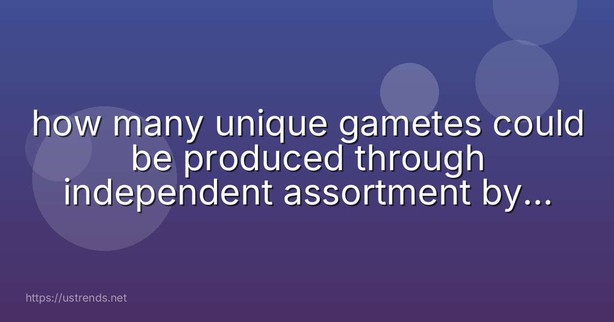 how many unique gametes could be produced through independent assortment by an individual with the genotype aabbccddee?