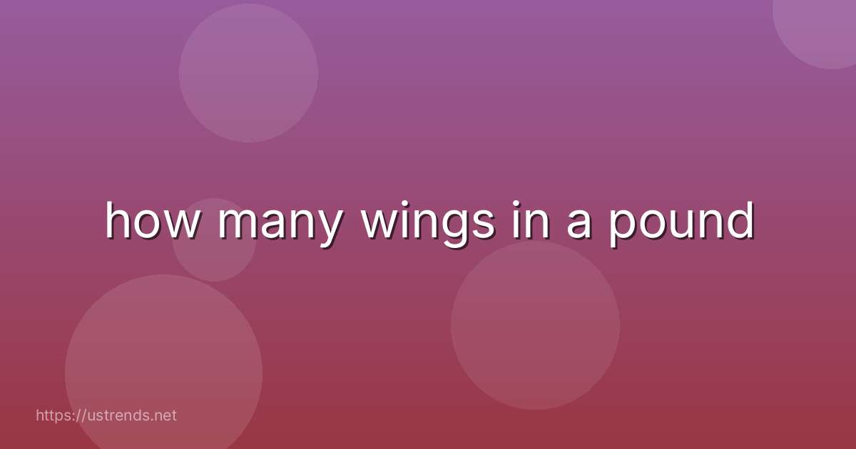 how many wings in a pound
