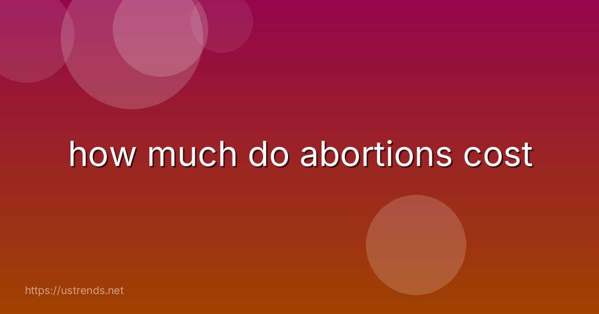 how much do abortions cost