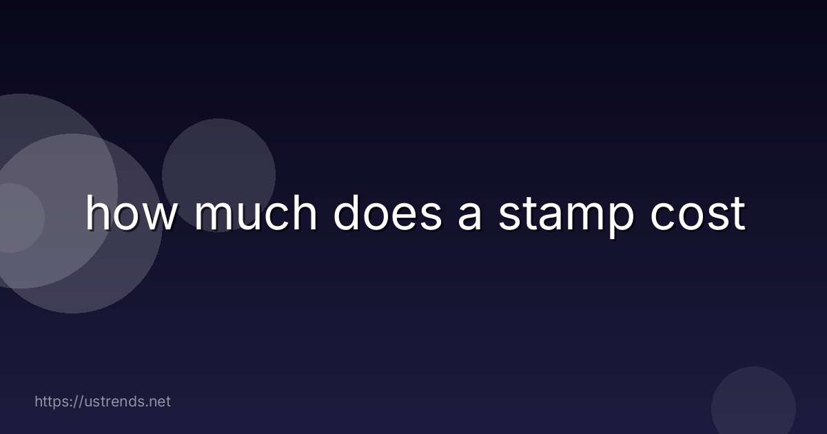 how much does a stamp cost