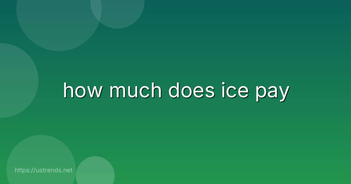 how much does ice pay