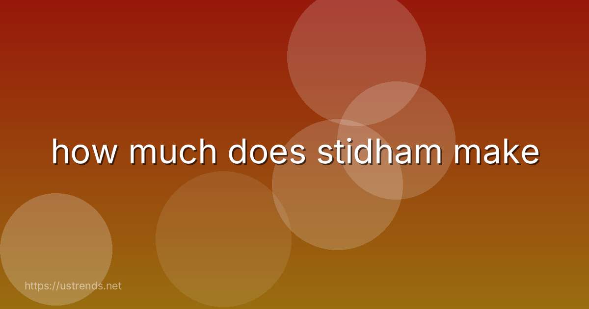 how much does stidham make