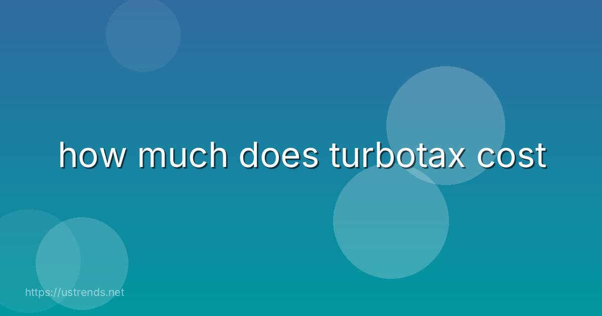 how much does turbotax cost