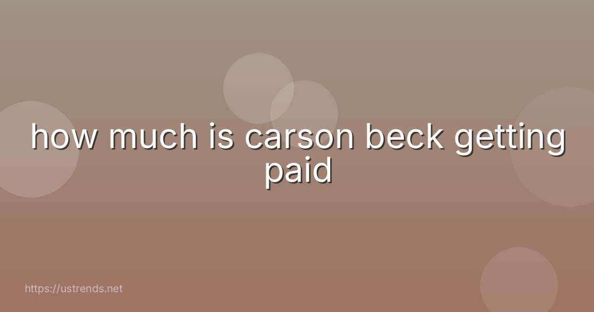 how much is carson beck getting paid