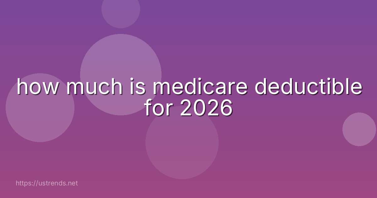 how much is medicare deductible for 2026