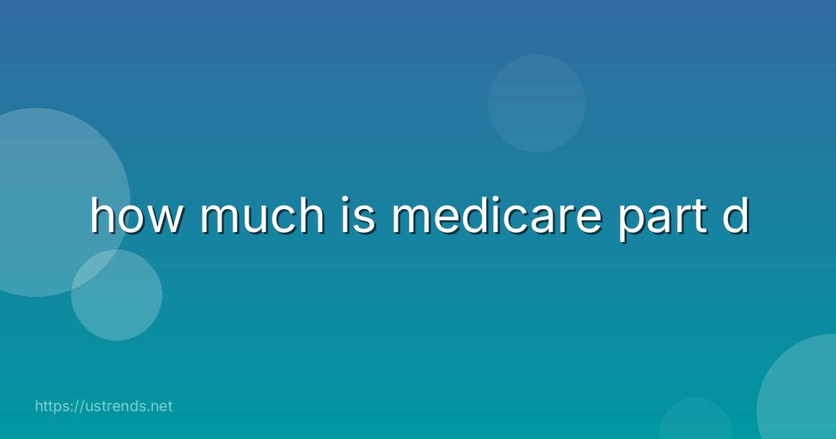 how much is medicare part d