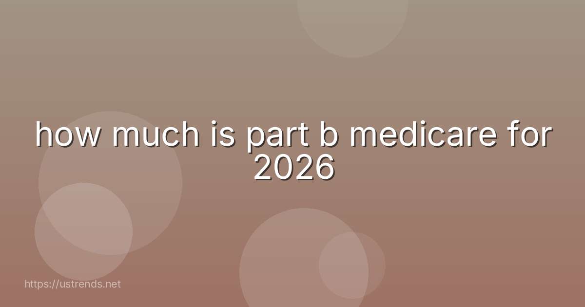 how much is part b medicare for 2026