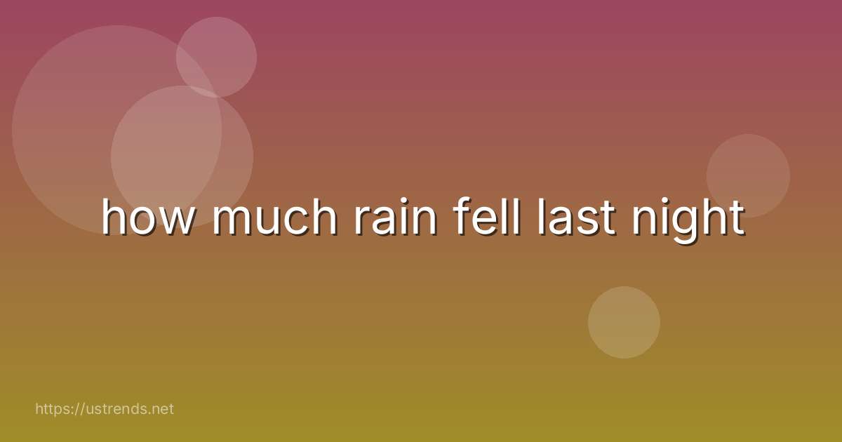 how much rain fell last night