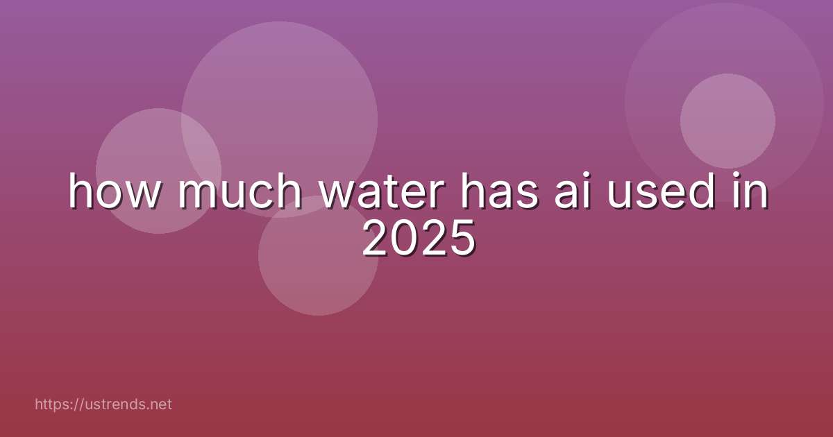 how much water has ai used in 2025