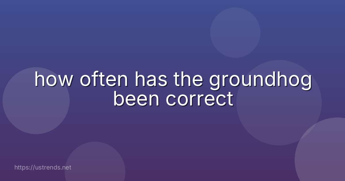 how often has the groundhog been correct