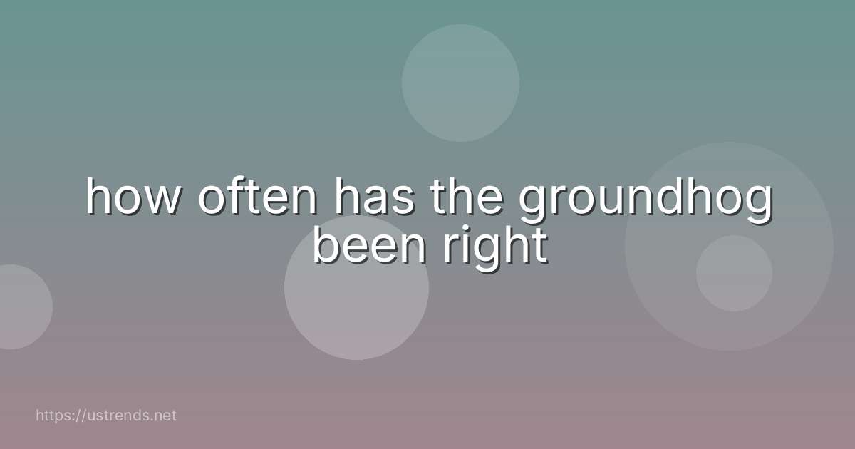 how often has the groundhog been right