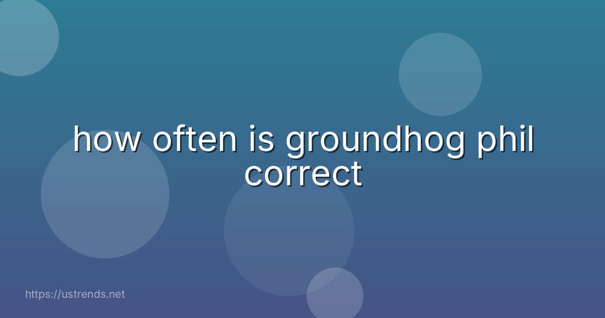 how often is groundhog phil correct
