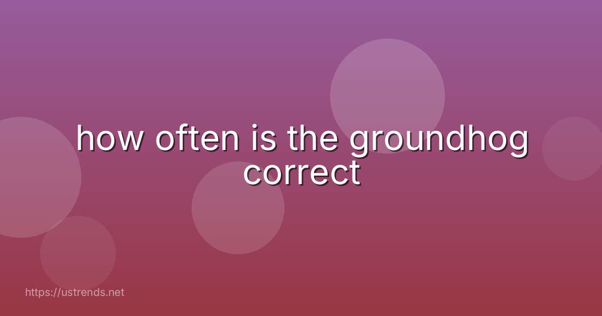 how often is the groundhog correct