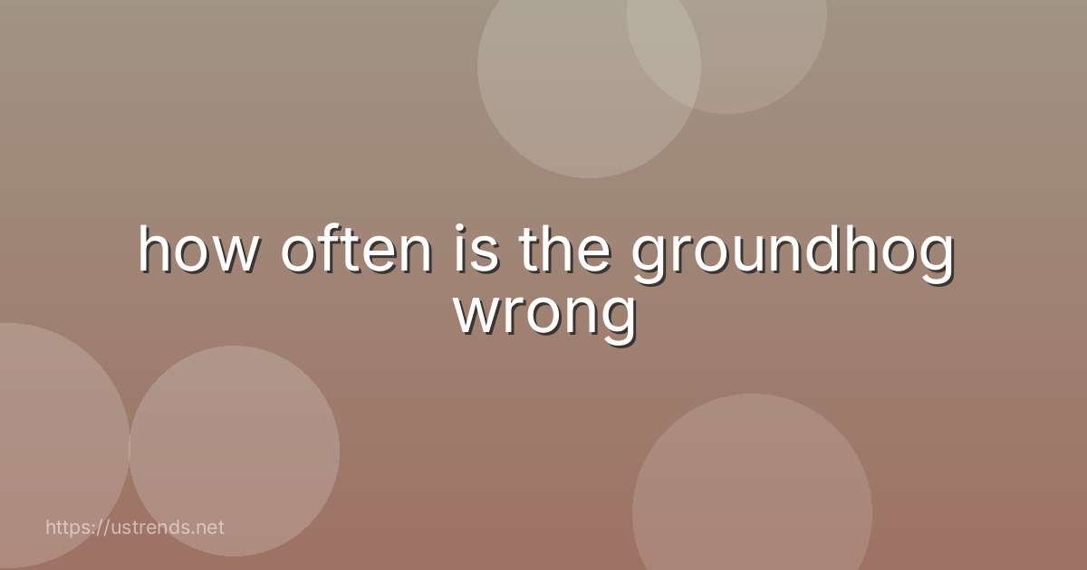 how often is the groundhog wrong