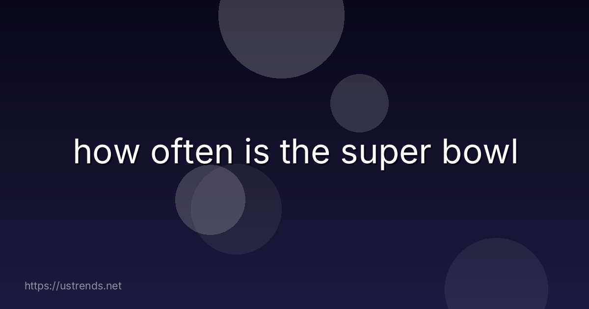 how often is the super bowl