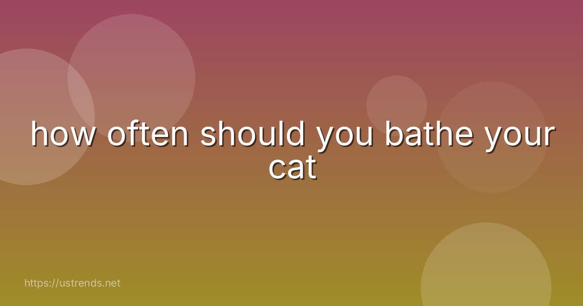 how often should you bathe your cat