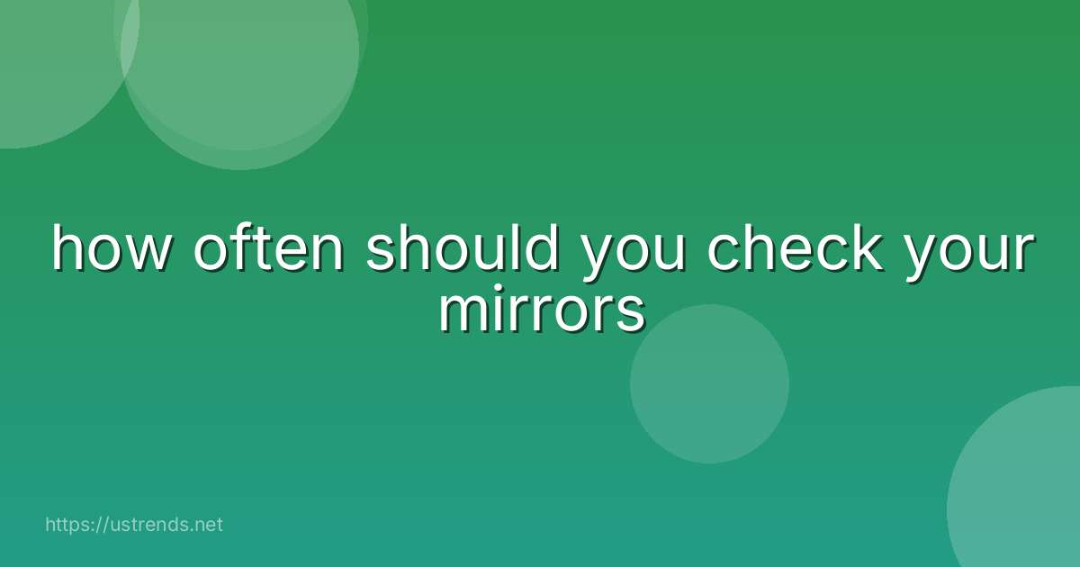 how often should you check your mirrors