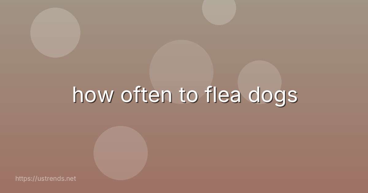 how often to flea dogs