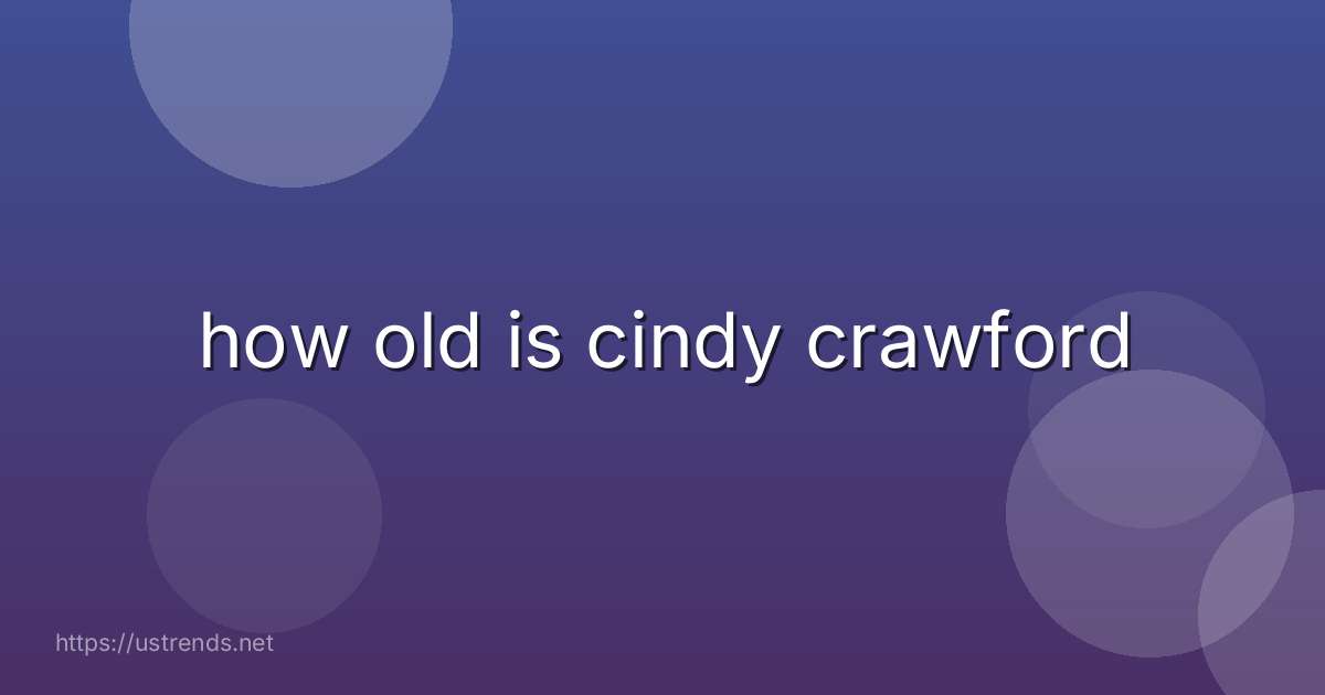 how old is cindy crawford