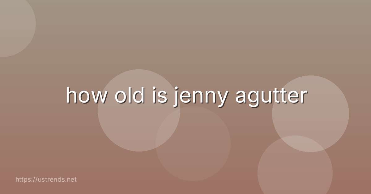 how old is jenny agutter