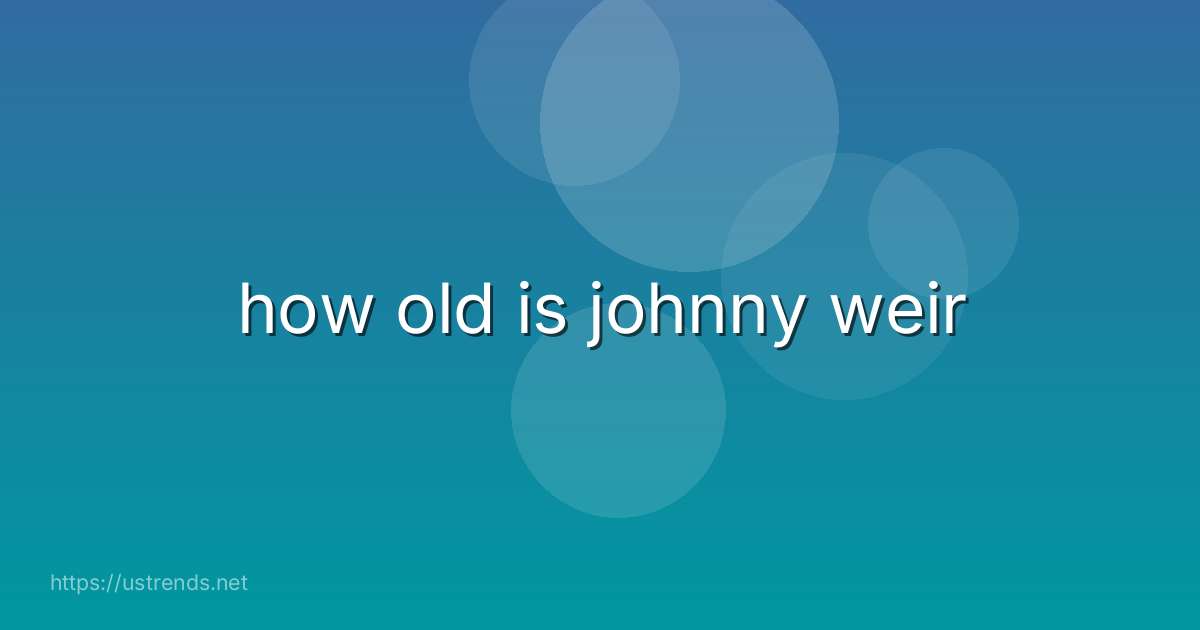 how old is johnny weir