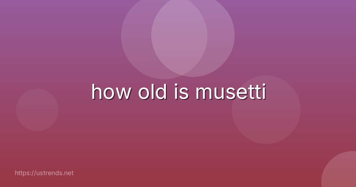how old is musetti