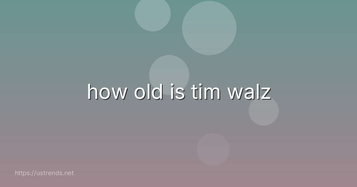 how old is tim walz