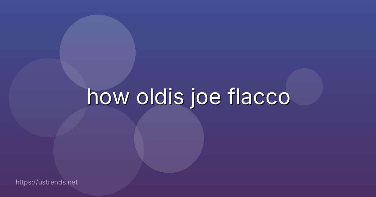 how oldis joe flacco
