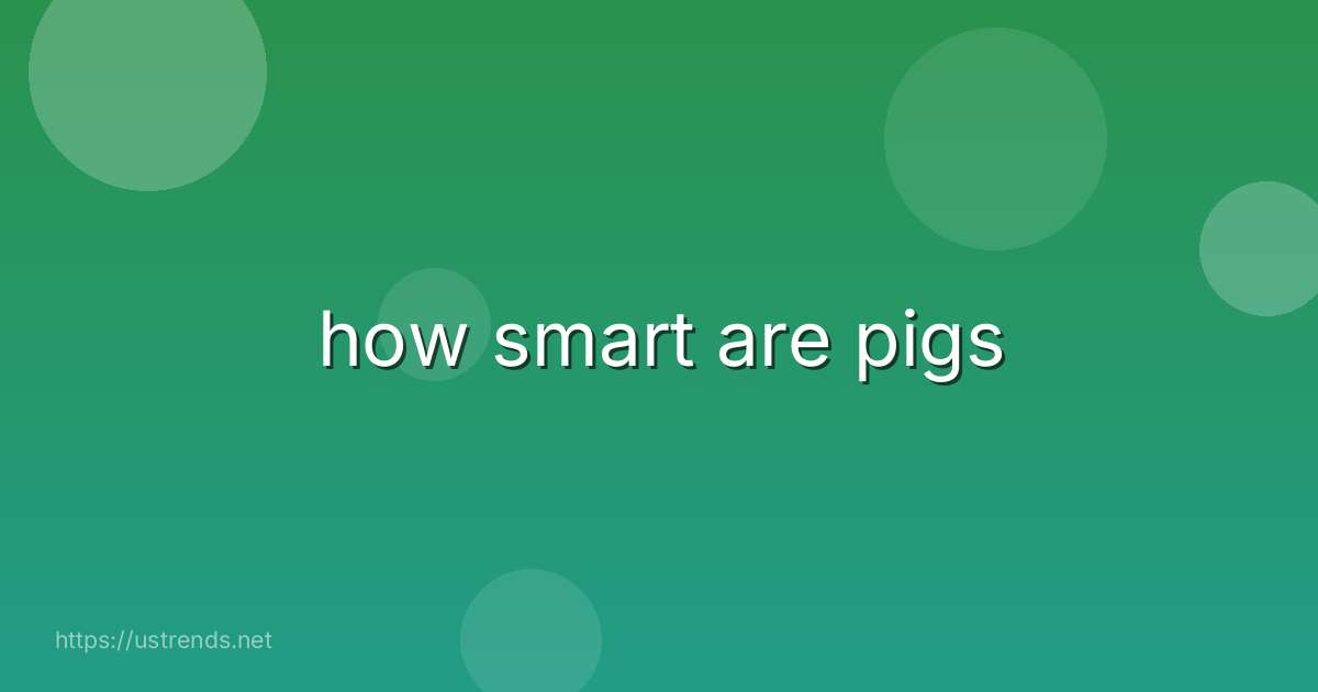 how smart are pigs