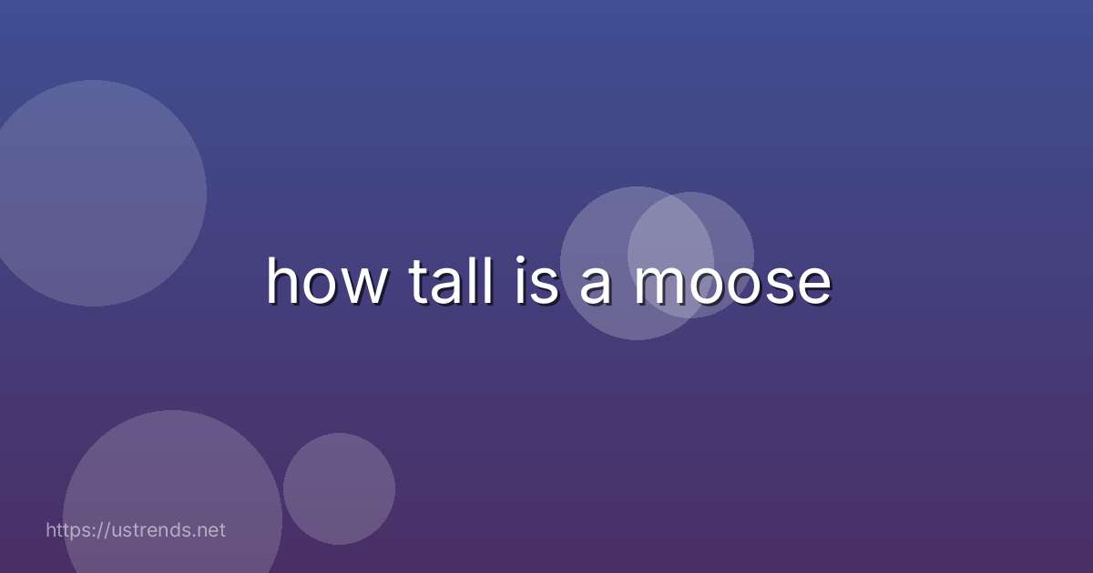 how tall is a moose