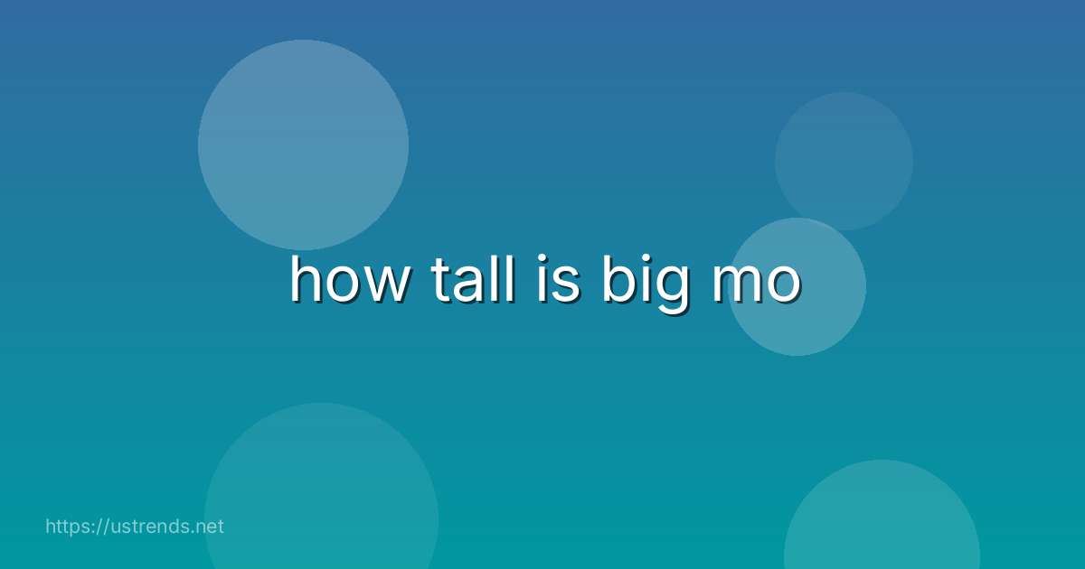 how tall is big mo