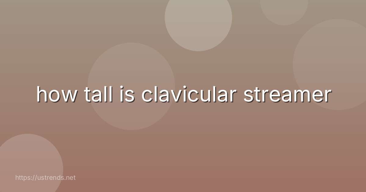 how tall is clavicular streamer
