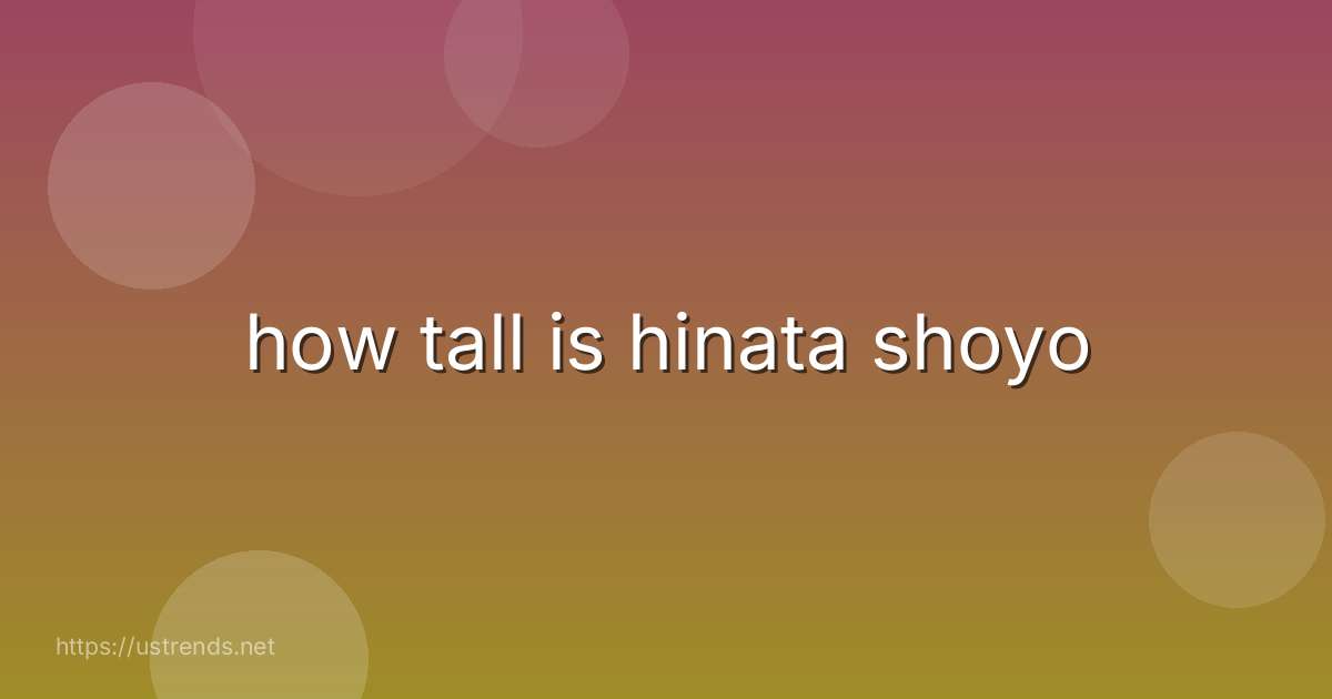 how tall is hinata shoyo