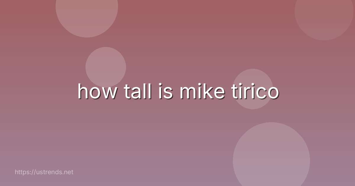 how tall is mike tirico